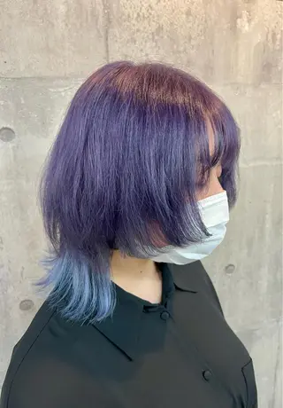 ミディアム カラー レイヤー/韓国 ハイトーン興津史弥のヘアスタイル