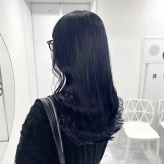 セミロング カラー 赤みなし艶カラー🍈 ユウナ🍈🤍のヘアスタイル
