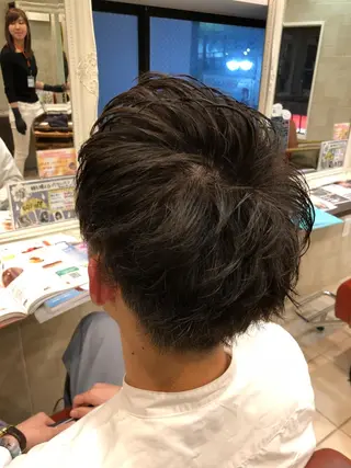 ショート カラー パーマ メンズ 💈大人の渋髪💈 店長　大橋侑弥のヘアスタイル