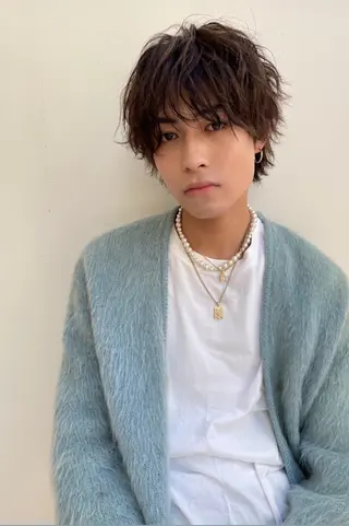 ショート カラー パーマ RUKA 美容院×ネイリストのネイルデザイン