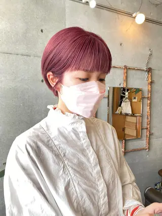 ショート カラー パーマ ヘアアレンジ メンズ キッズ ネイル マツエク・マツパ アイブロウ モリモト サナのヘアスタイル