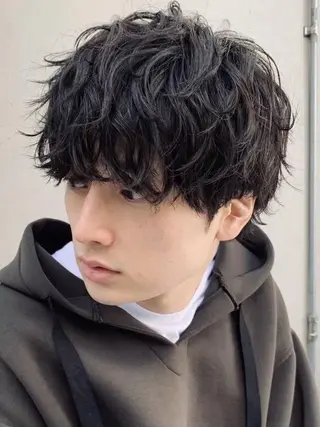 ミディアム カラー パーマ メンズ RETOUCH by fifth 銀座店所属・似合わせカット /fifth富樫倭のヘアスタイル