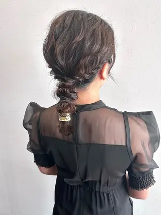 ミディアム ヘアアレンジ 𝒌𝒚𝒐𝒌𝒂 🍀のヘアスタイル
