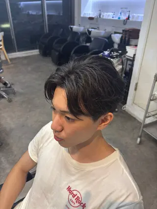 ショート パーマ メンズ 原宿スパイラルパーマ 波巻きパーマ/隼士のヘアスタイル
