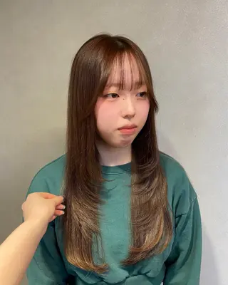 ロング カラー MIREI /韓国風 /大阪美容室のヘアスタイル