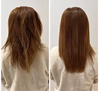 ロング レイヤー:透けカラー :髪質改善🌼✨のヘアスタイル