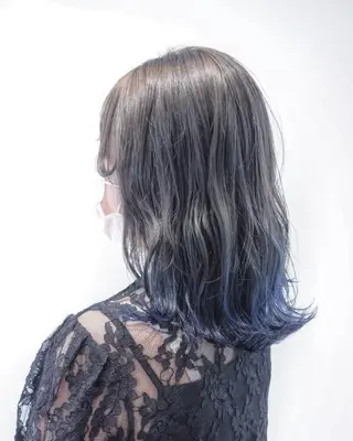 ミディアム カラー ワタナベ テルマサのヘアスタイル