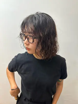 ミディアム パーマ raguna所属・raguna🌿 足立雄穂のヘアスタイル
