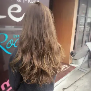 ロング カラー パーマ 髪質改善&縮毛矯正 池本　有宏のヘアスタイル