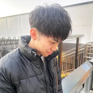 ショート パーマ メンズ メンズヘア特化 崎田 成人のヘアスタイル