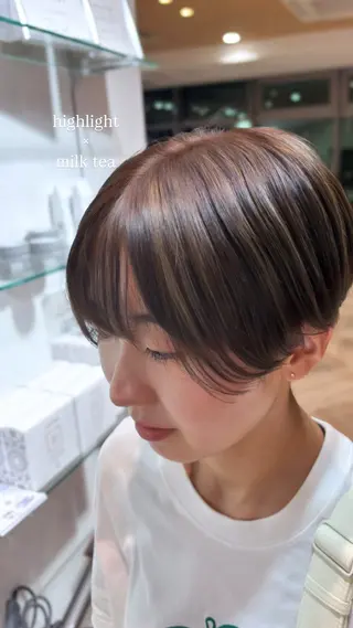 カラー ツヤ髪🎀暖色カラー さとあみのヘアスタイル