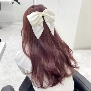 ロング 韓国ガーリー🤍暖 色カラー🤍misaのヘアスタイル
