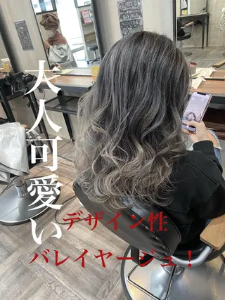 ロング カラー ヘアアレンジ Belle hair Design青野大貴のヘアスタイル