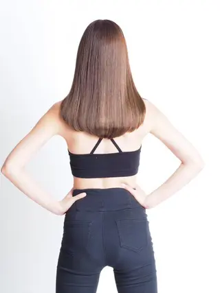 セミロング ❤️‍🔥シールエク ＋カラー京❤️‍🔥のヘアスタイル