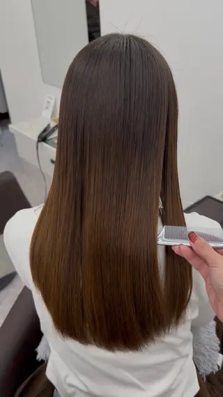 ロング カラー パーマ ヘアアレンジ メンズ 透明感カラー／ 新潟万代/池野里衣のヘアスタイル