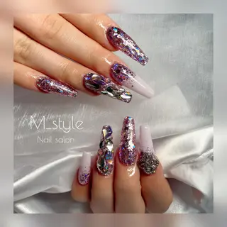 ロング ネイル 下妻市ﾈｲﾙｻﾛﾝ M_styleのネイルデザイン