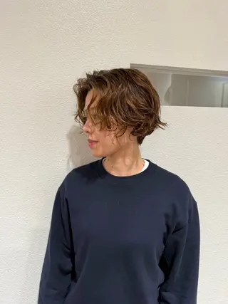 ショート パーマ 佐藤 来輝のヘアスタイル