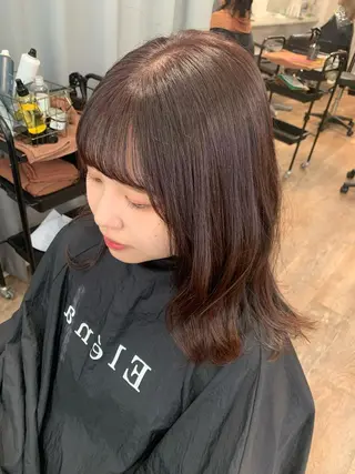 セミロング カラー GO TODAY  SHAIR SALON 梅田NU茶屋町店所属・田中成美/レイヤー カット/透明感カラーのヘアスタイル