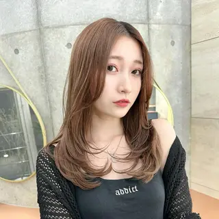 セミロング 韓国ヘア🇰🇷 レイヤー/芝春樹のヘアスタイル
