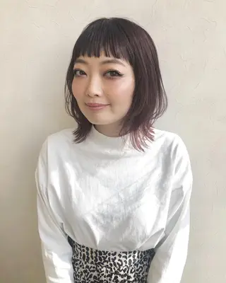 ミディアム カラー nakahara madokaのヘアスタイル