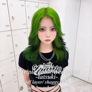 ミディアム ハイトーン、ウルフ 池袋 タツキ🪼のヘアスタイル