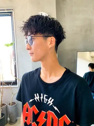 パーマ メンズ tetohair 横井伴典のヘアスタイル