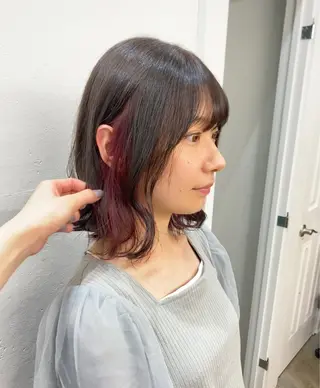 ミディアム カラー ヘアアレンジ 🤎カット/ブリーチ /縮毛矯正/大宮🤎のヘアスタイル