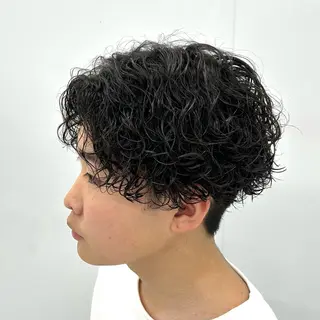 ショート パーマ メンズ 【メンズパーマ特化】 🌀網中勇喜のヘアスタイル