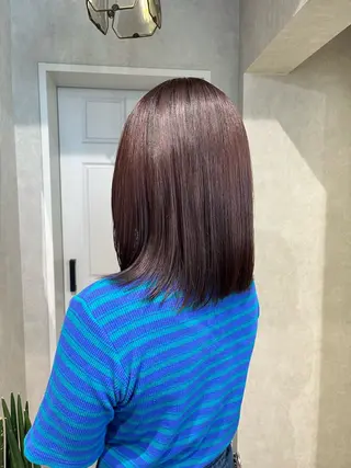 ミディアム カラー 艶ハイトーン/ 輝保🤍✨のヘアスタイル