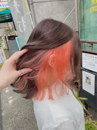 ミディアム カラー ヘアアレンジ 🩶【推しハイトーン 】yuzu🩶のヘアスタイル