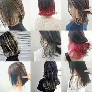 カラー ミディアム レイヤーカット/ ウルフカット/大橋 のヘアスタイル