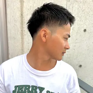 ショート メンズ 韓国風レイヤー🗝要 暗透カラー📓吉祥寺のヘアスタイル