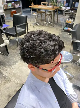 ショート パーマ メンズ Agu hair lore沼館店所属・八戸パーマ/メンズパ ーマ/シンゴ。のヘアスタイル