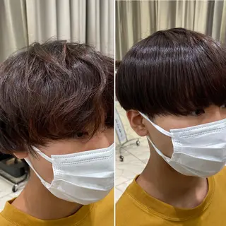 ショート パーマ メンズ 【メンズ縮毛矯正】 田中秀斗のヘアスタイル