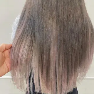 ロング カラー エクステ ハイトーン 💭黒崎ハルカのヘアスタイル