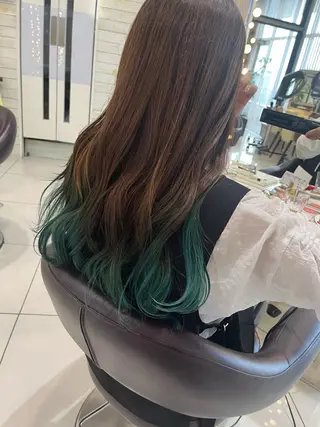 ロング カラー ヘアアレンジ 裾カラー/Aya🥀のヘアスタイル