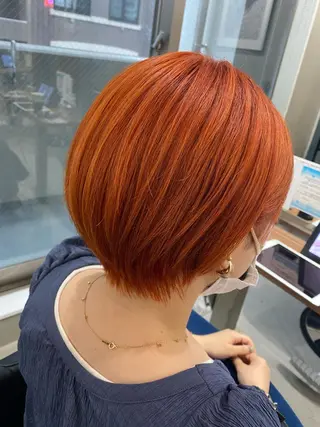 ショート カラー yuuka🌻 ハイライト/艶カラーのヘアスタイル