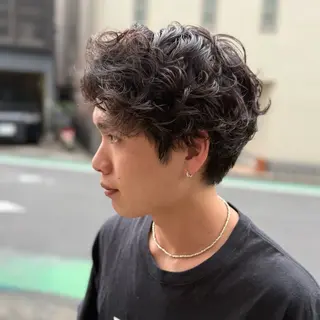 ショート パーマ メンズ barber　shop KING所属・💈メンズ　床屋💈 似合わせ💈春日井のヘアスタイル
