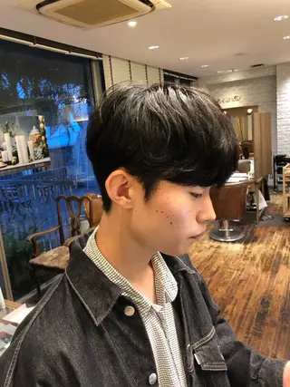 パーマ メンズ 韓国メンズヘア シンユウのヘアスタイル