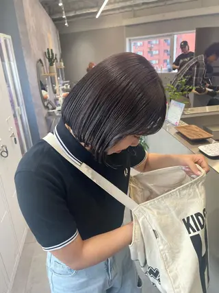 ミディアム カラー yui/ layer cutのヘアスタイル