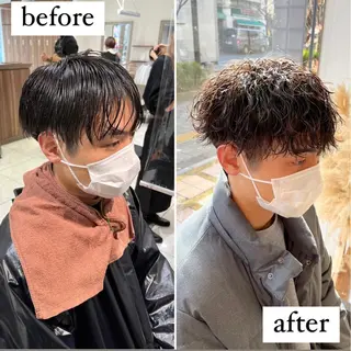 ショート パーマ メンズ 桜新町メンズ特化| ユウダイのヘアスタイル