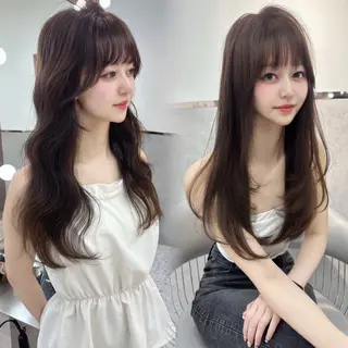 ロング カラー Lond mare レイヤーカット/韓国のヘアスタイル