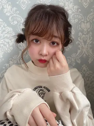 ミディアム ヘアアレンジ LICO HAIR×RELAXATION所属・m i k u n aのヘアスタイル