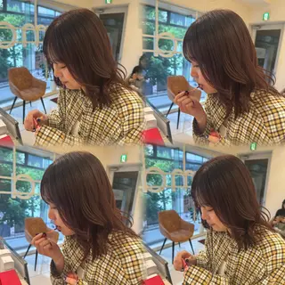 ミディアム カラー 艶髪/カラー/ 銀座/RINA🎀のヘアスタイル