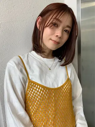 ミディアム パーマ 🧸艶々韓国ヘア 🧁mizunaのヘアスタイル