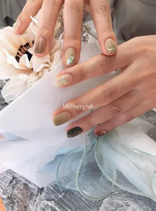 ネイル 北浦和 自爪育成ケアのネイルデザイン