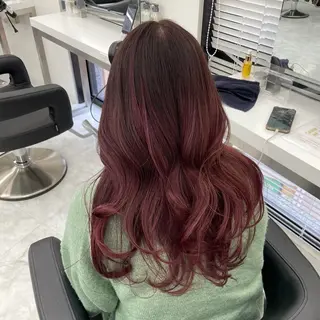 ロング カラー 曲がる縮毛矯正✨️ パーマ🌀 晃哉‎のヘアスタイル