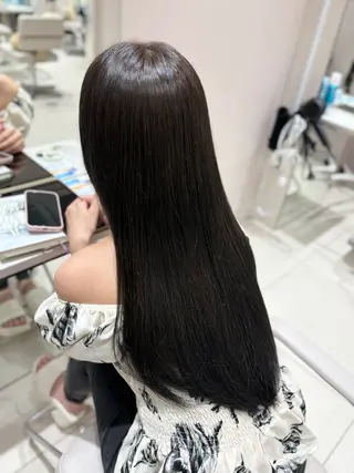 ロング ✨韓国風レイヤー/ くびれ巻き🖤　りくのヘアスタイル