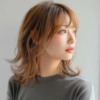 ミディアム レヴ　草加駅3分🌻 ✂️早朝深夜営業🌱のヘアスタイル