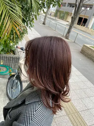 ミディアム カラー LandS barber &beauty所属・髪質改善特化 長澤友哉のヘアスタイル